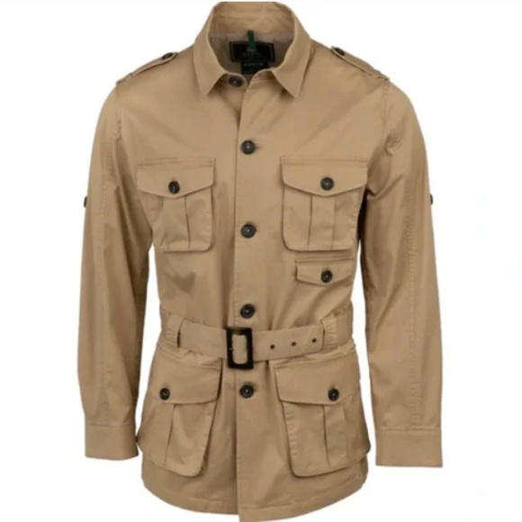 BERETTA {US 44} Safari Jacket Serengeti Cotton Caramel /Khaki Belt - Picture 9 of 9